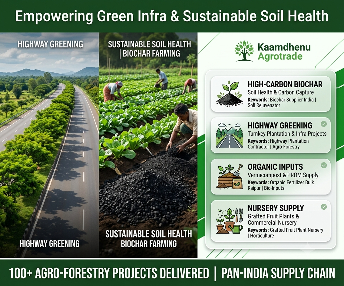 Kaamdhenu Agrotrade Sustainable Solutions - Biochar, Agro-Forestry, Highway Plantation and Nursery Infrastructure